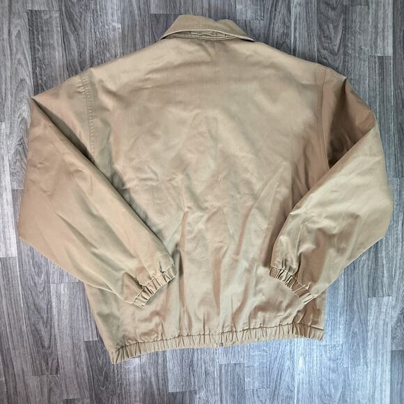 Woolrich Original Outdoorwear Flannel Lined Men's Jacket Dark Khaki Large - Picture 2 of 6